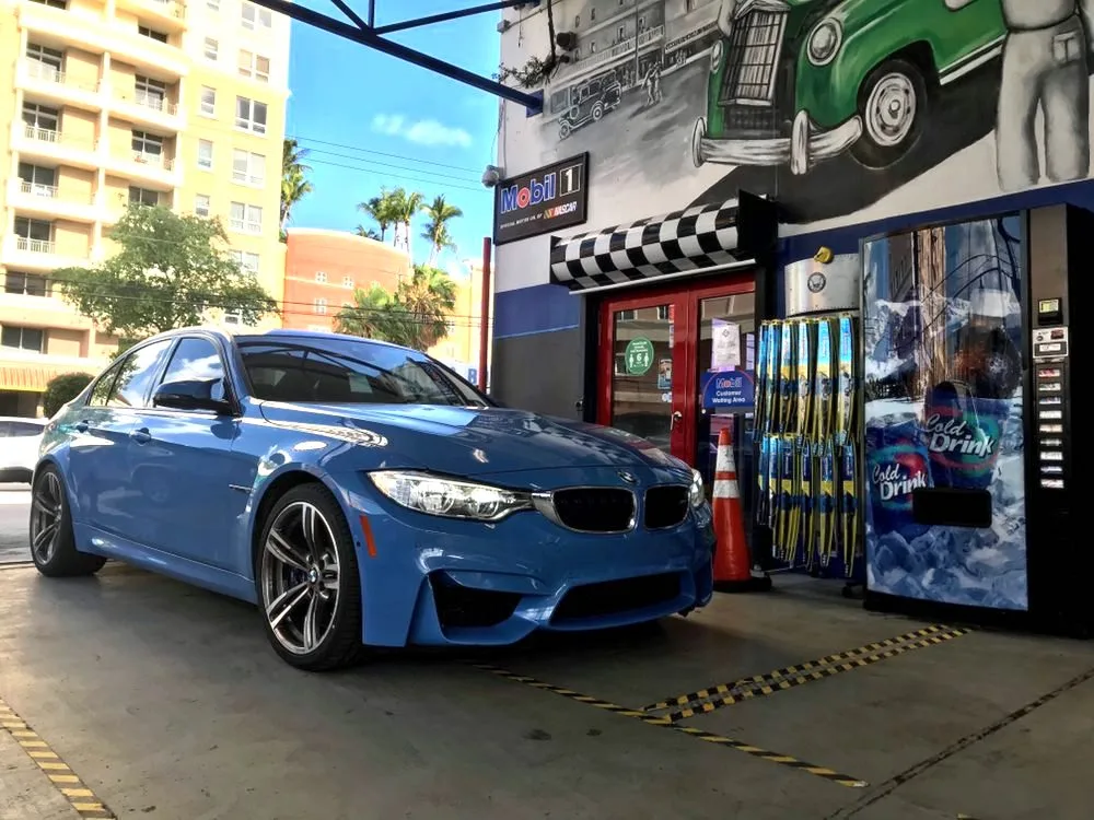 Car arriving for auto repair service