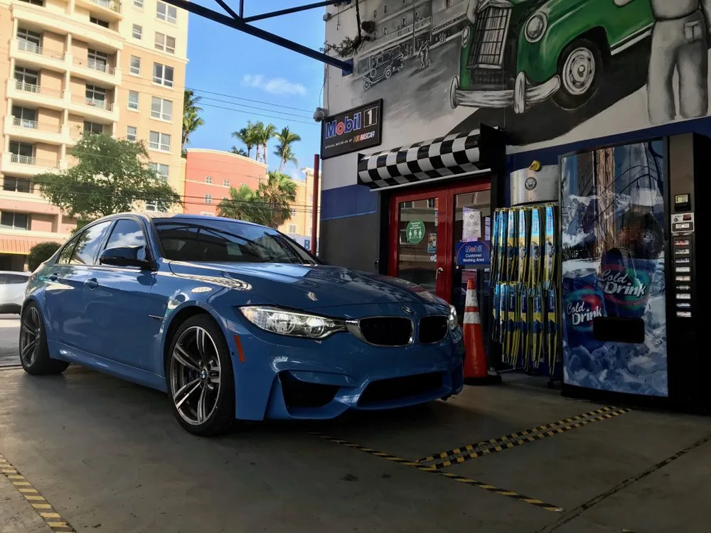 Car arriving for auto repair service