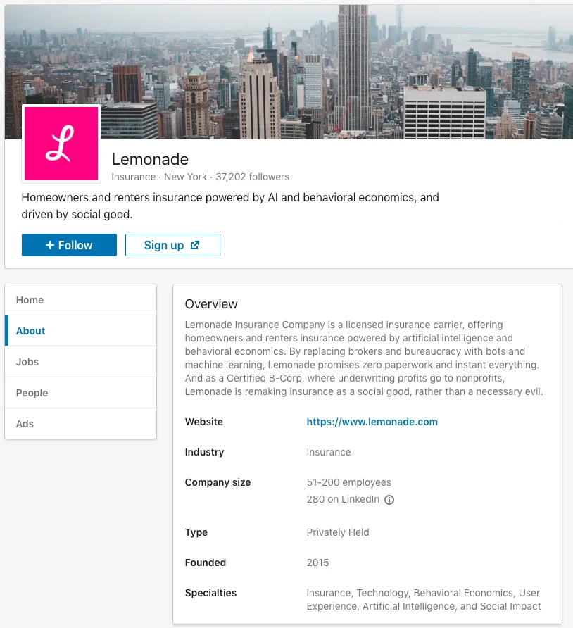 LinkedIn Lemonade