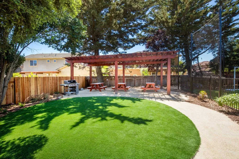 Freshly landscaped park area