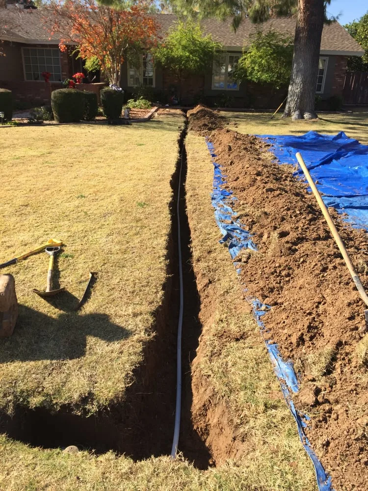 New water service line from Pink Plumbing & Sewer