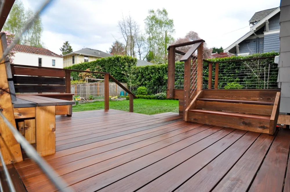 Hardwood deck remodeling project