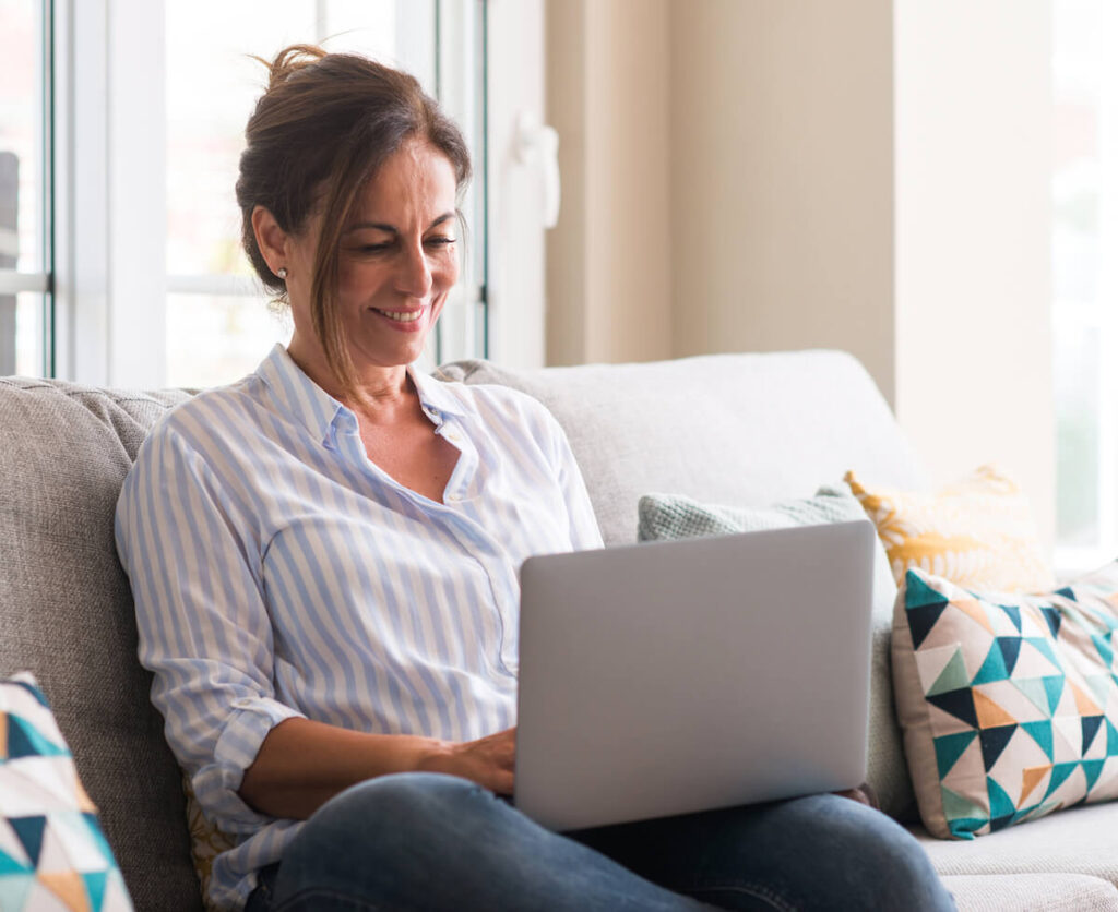 Trademark business name: entrepreneur working at home