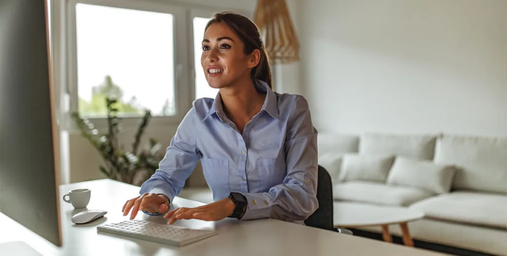 Why is SEO important: woman working at home