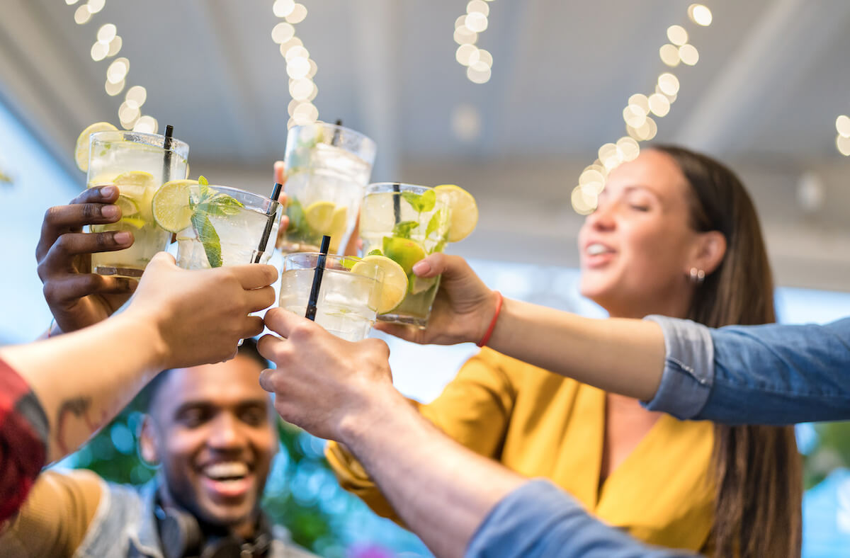 Group of friends having a toast
