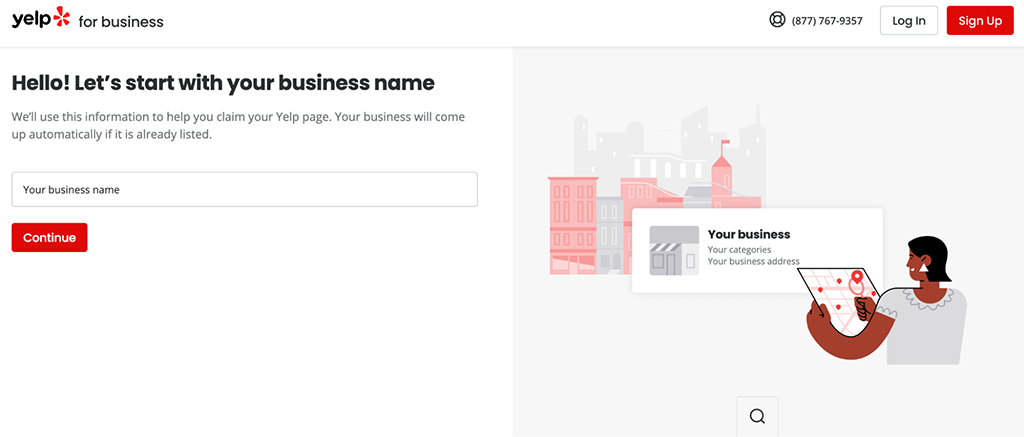 Claim your free Yelp business page form