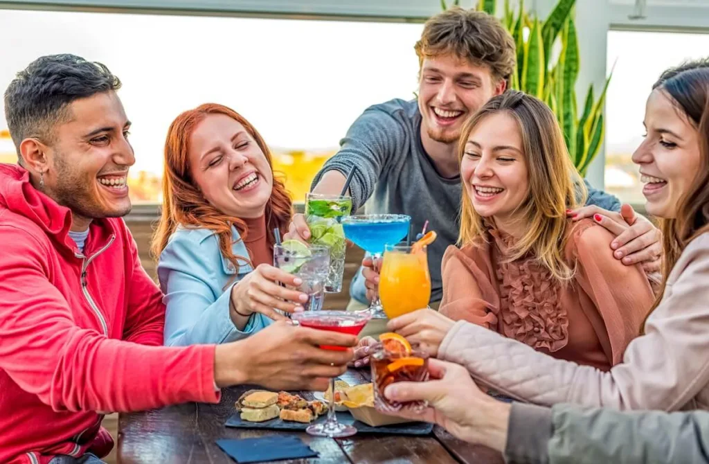 Group of friends having a toast