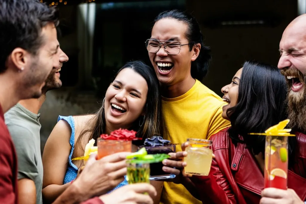 Summer menu ideas for restaurants: group of people laughing together