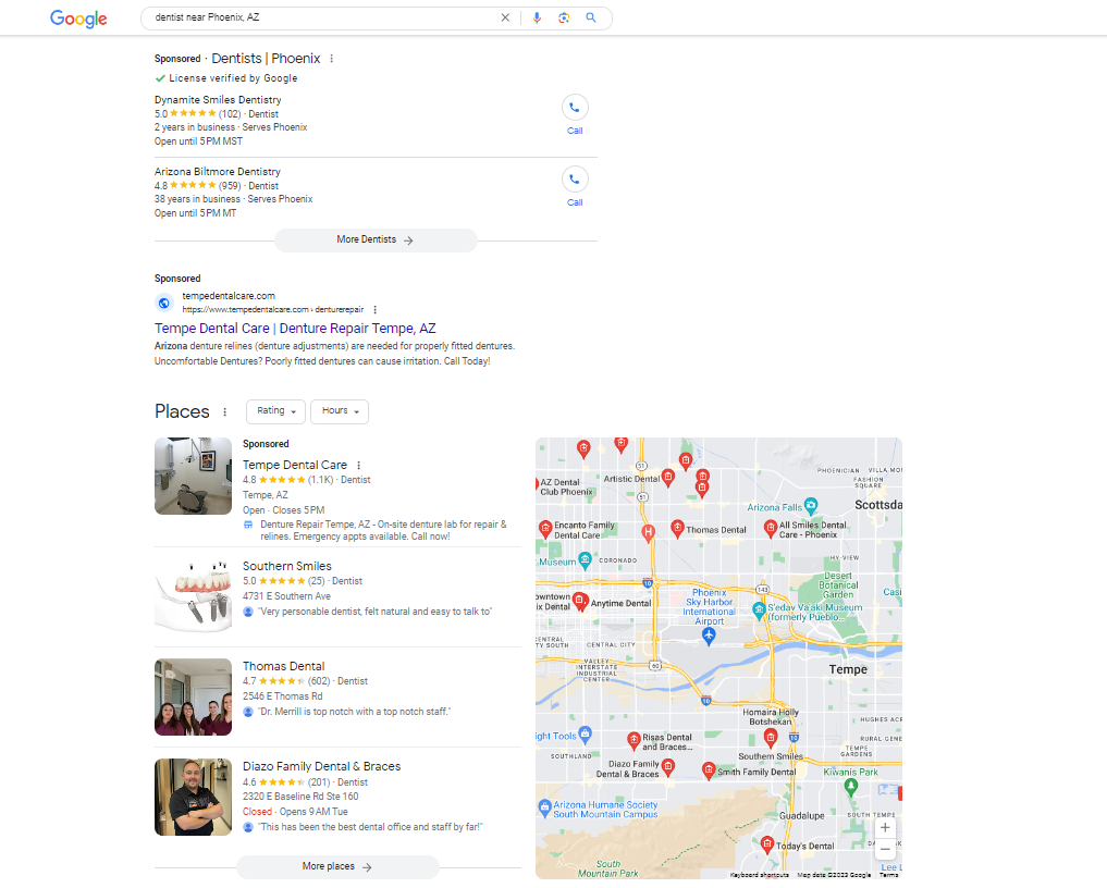 Search ads example