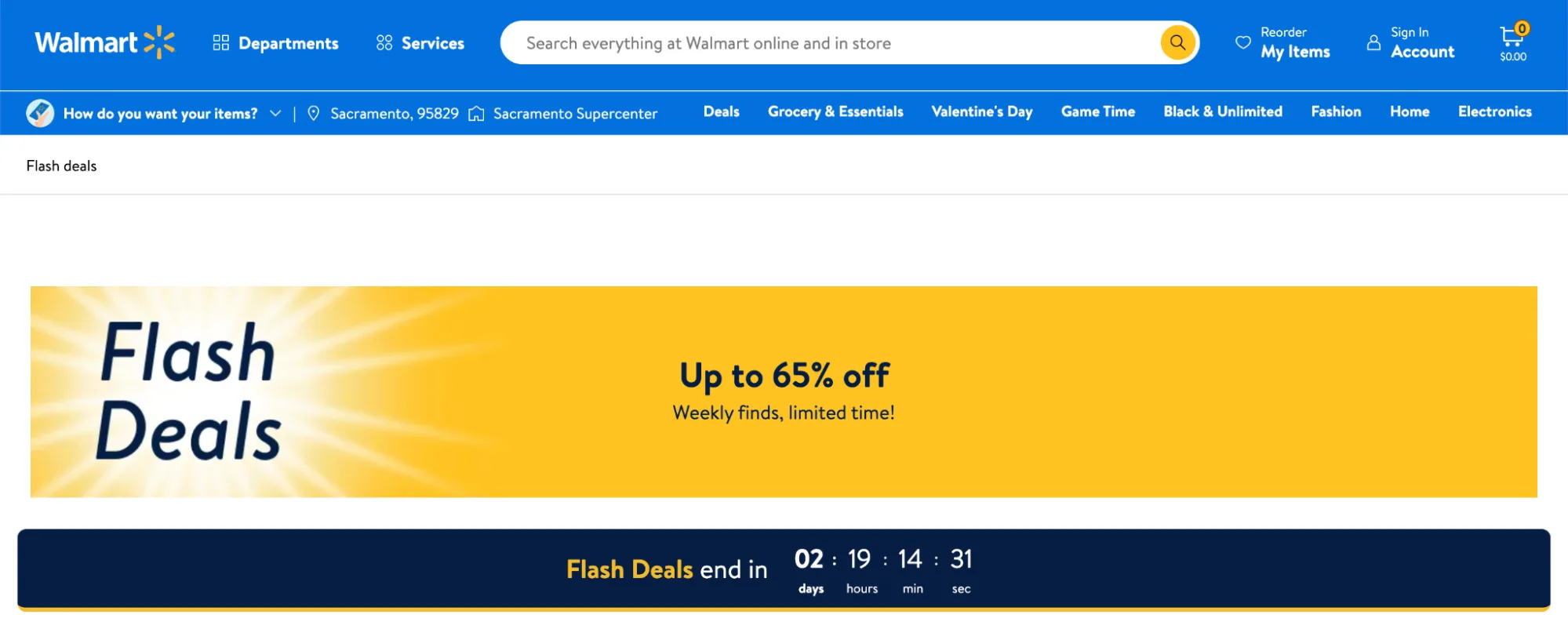 Walmart website screenshot