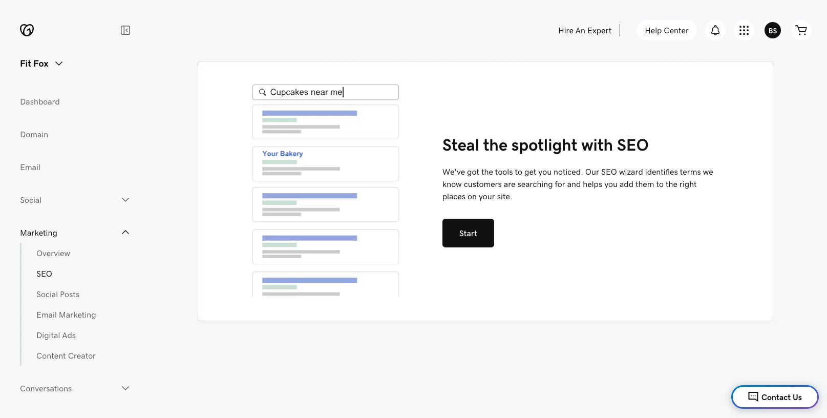Photo of GoDaddy's SEO tools from GoDaddy