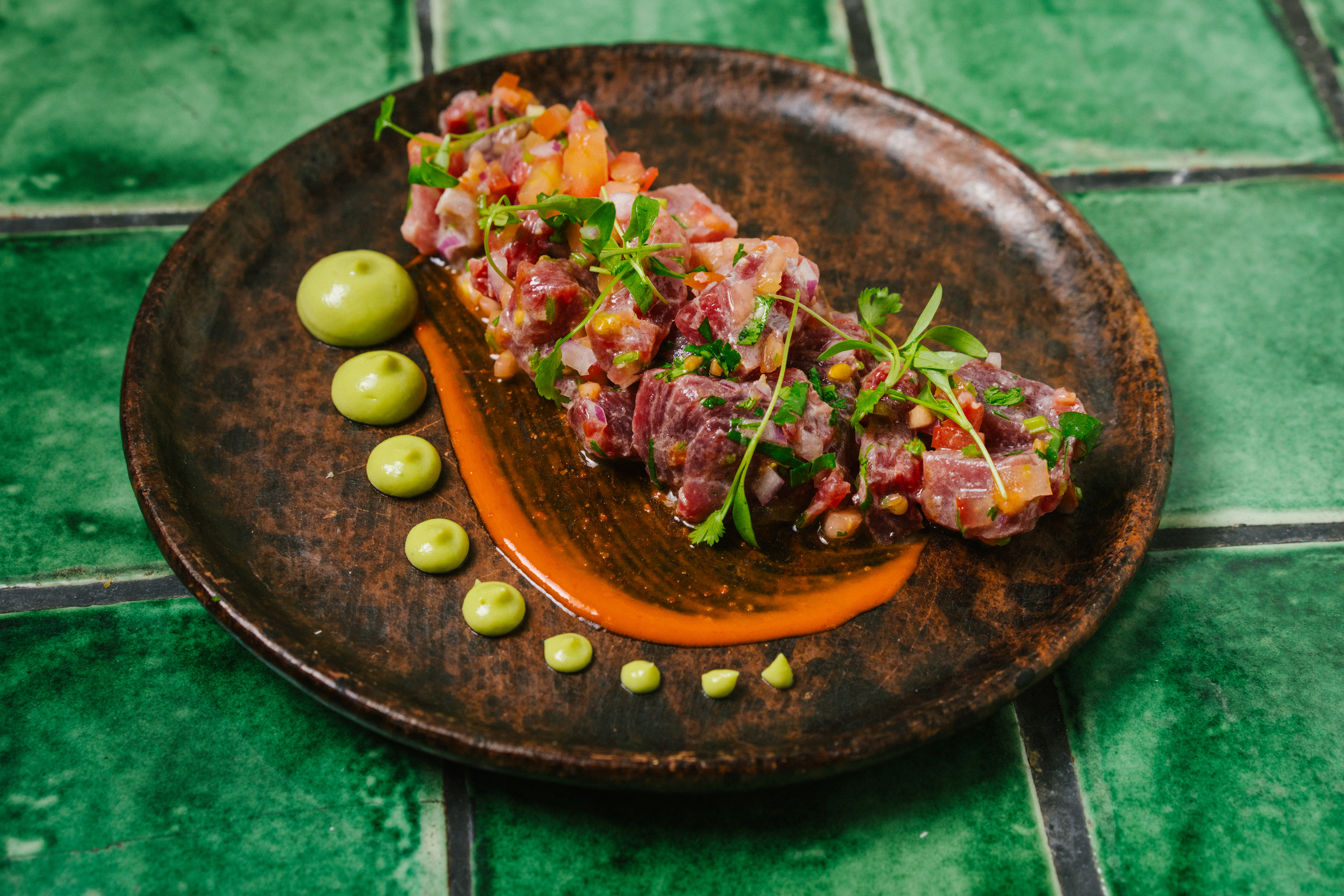 Photo of Ceviche de Atun (with wild caught bluefin tuna from San Clemente Island) by Liam Brown