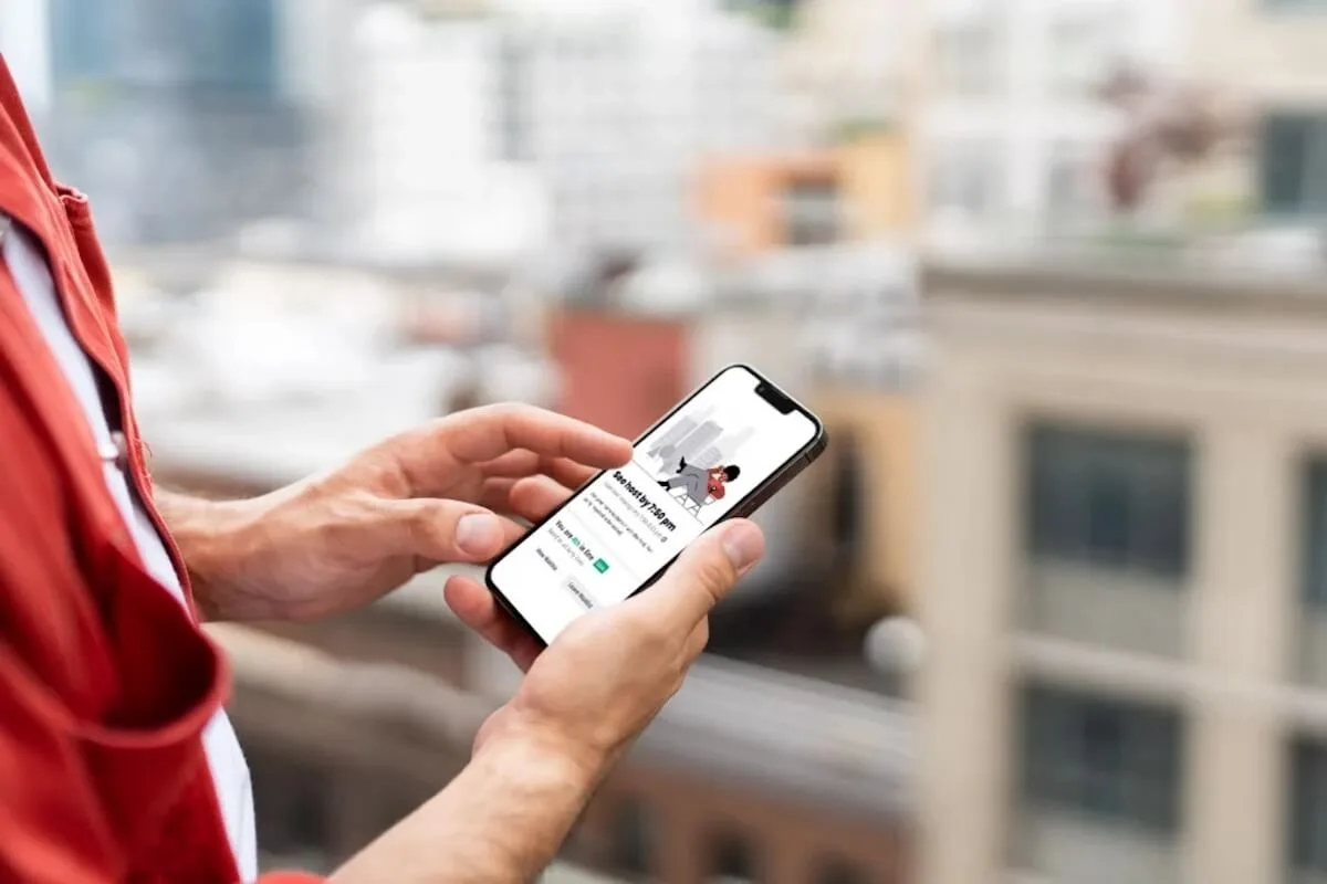 Person using a phone