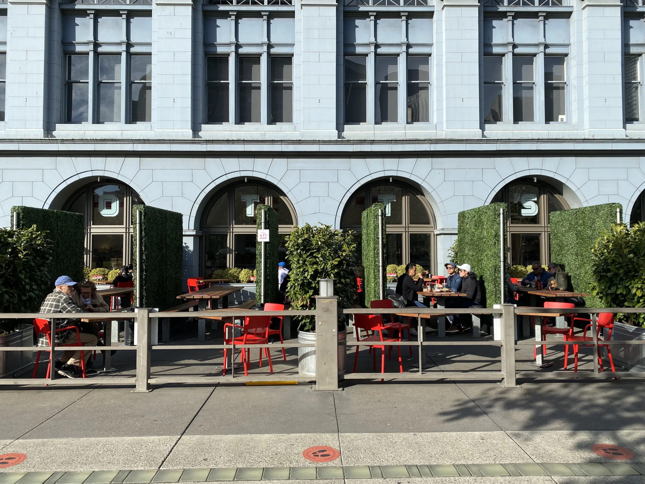 Gott's patio with partitions