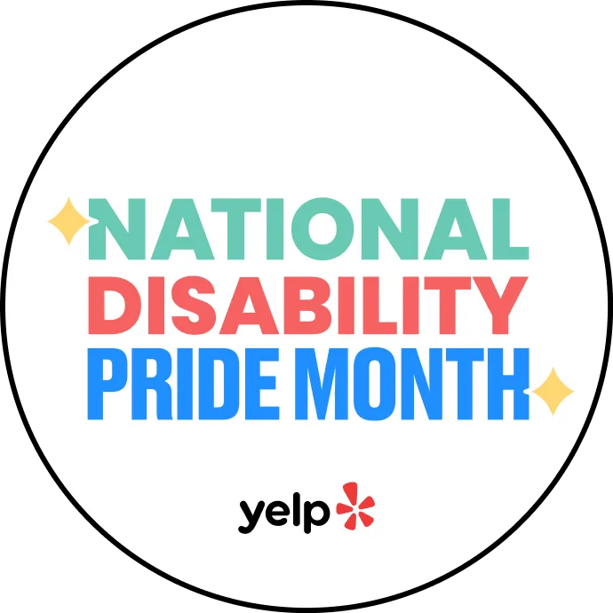 National Disability Pride Month Yelp logo