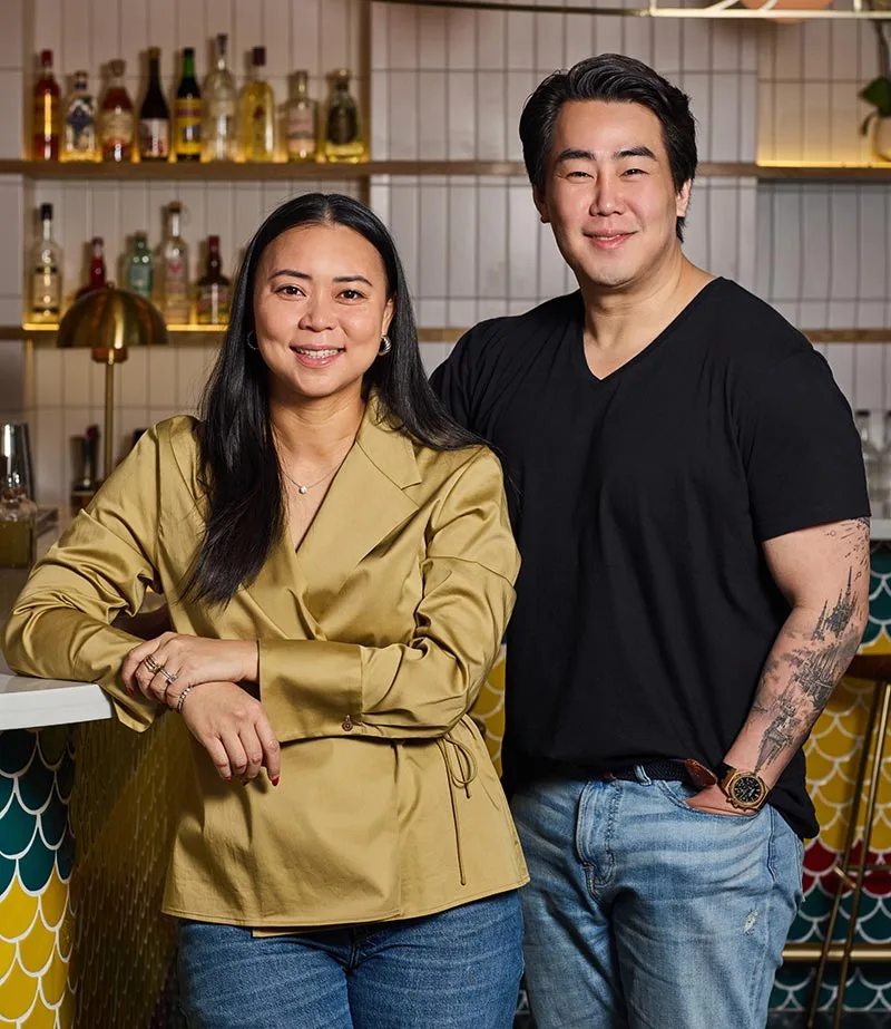 Photo of 55 Hospitality founders Jenn Saesue and Chat Suansilphong from Andrea D'Agosto.