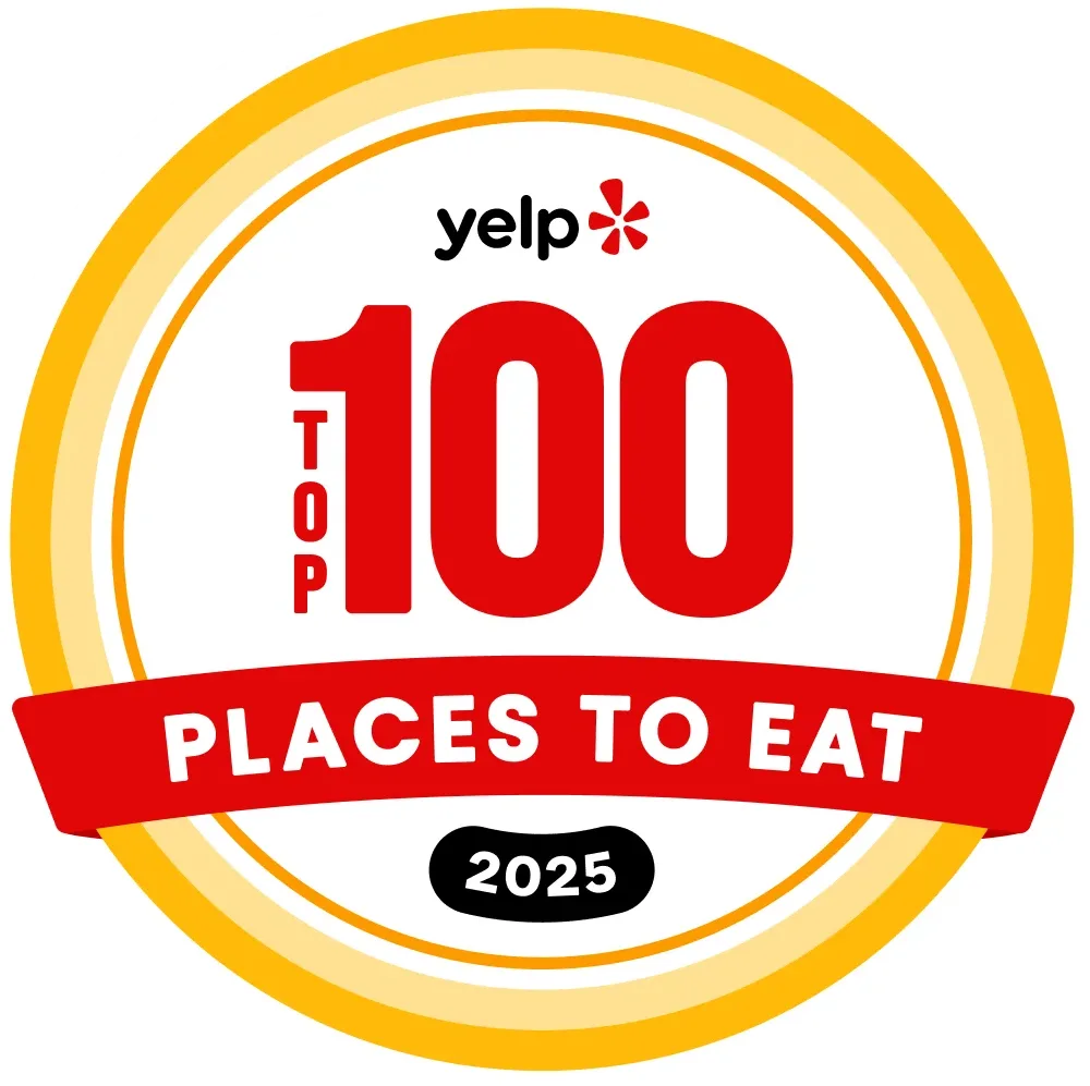 Yelp top 100 places to eat logo